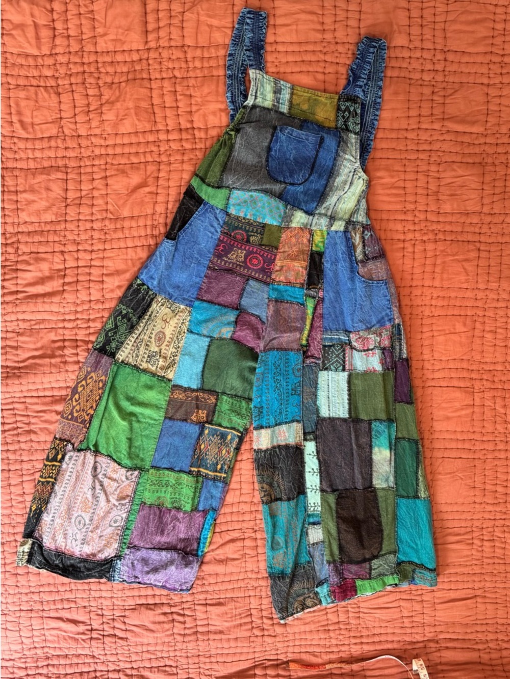 Kathmandu Multicolor Patchwork Cotton Jumpsuit Overalls